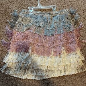 Sold-‼️Misguided -Fringed Multicolor Skirt